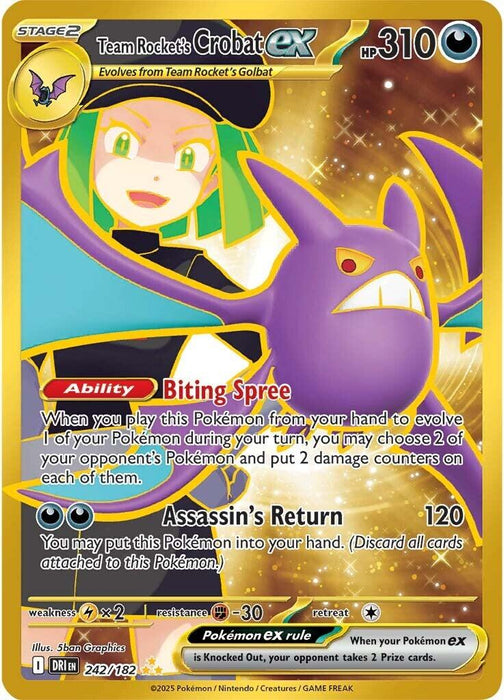 Team Rocket's Crobat ex - 242/182