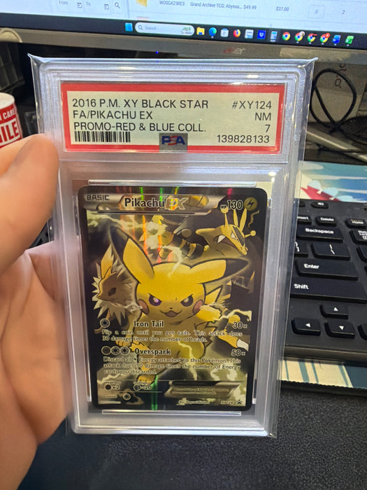 PSA 7 Pikachu EX (Full Art) - XY Black Star Promo