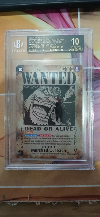 One Piece: BGS 10 Wanted Poster SP Art Marshall.D.Tech