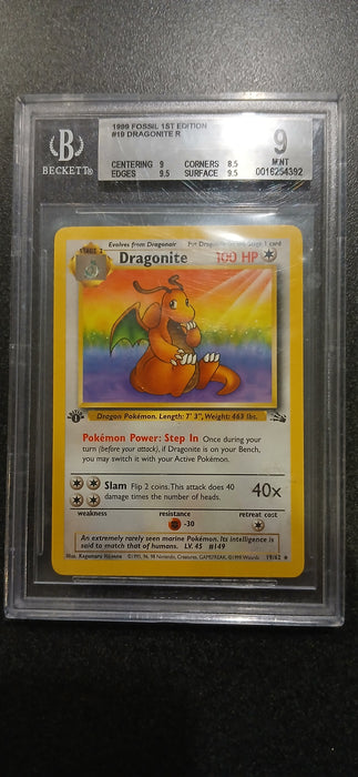 Pokemon: BGS 9 1999 1st Edition Dragonite