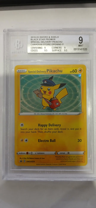 Pokemon: BGS 9 Black Star Promo Special Delivery Pikachu