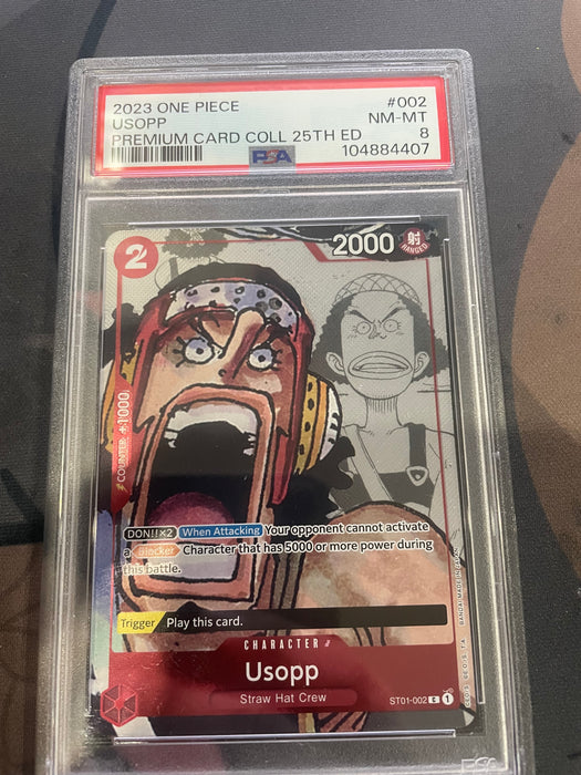 One Piece: PSA 8 Usopp Premium Card Collection 25th Ed