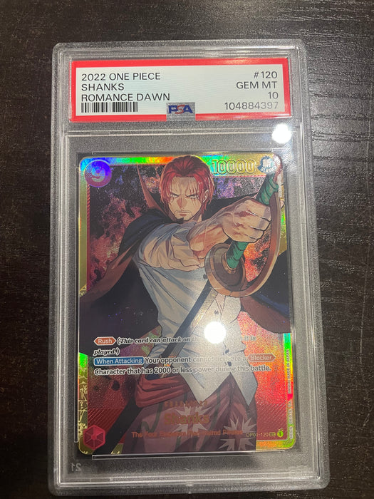 One Piece: PSA 10 Shanks OP01 SEC