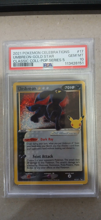 Pokemon: PSA 10 Classic Collection Pop Series 5 Gold Star Umbreon
