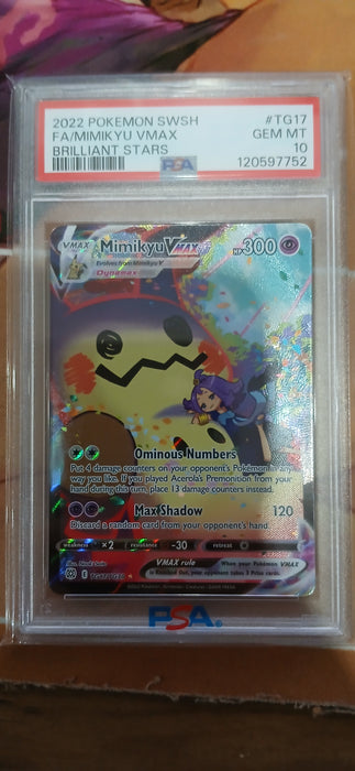 Pokemon: PSA 10 Full Art Brilliant Stars Mimikyu VMAX