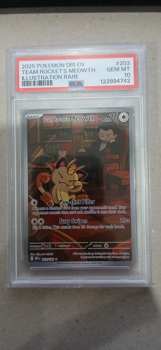 Pokemon: PSA 10 Illustration Rare Rocket's Meowth