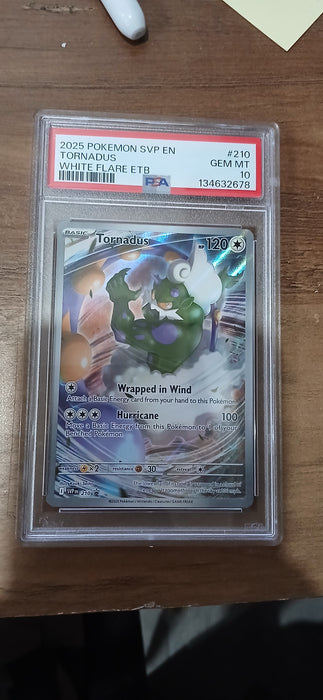 Pokemon: PSA 10 White Flare ETB Tornadus