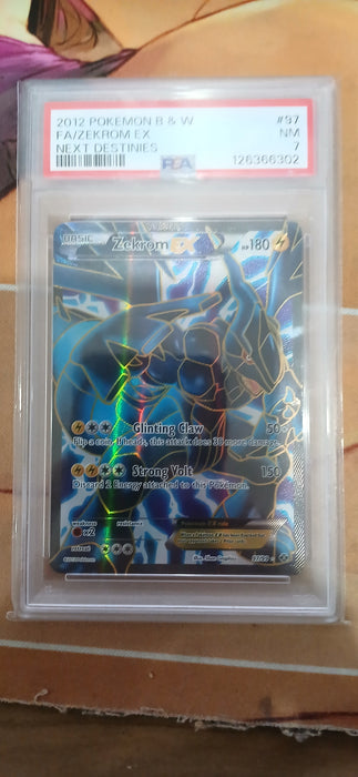 Pokemon: PSA 7 Full Art Next Destinies Zekrom ex