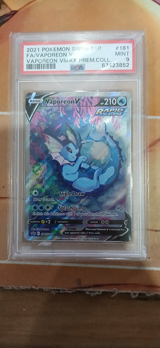 Pokemon: PSA 9 Full Art Premium Collection Vaporeon V