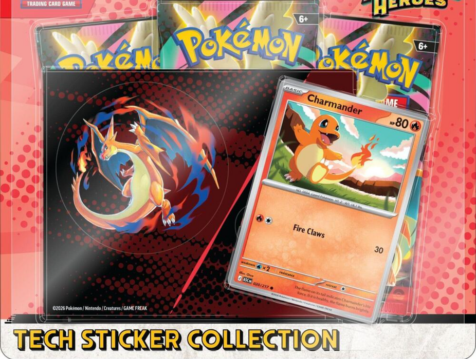 Pokemon: Mega Evolution: Ascended Heroes Tech Sticker Collection - Charmander