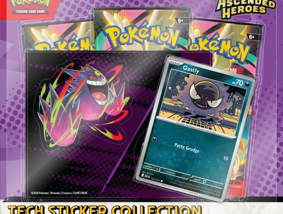 Pokemon: Mega Evolution: Ascended Heroes Tech Sticker Collection - Gastly